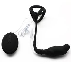 Rechargeable Black Silicone Prostate Massager 8 cm