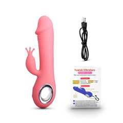 Pink Rechargeable Silicone Rabbit 19.5 cm-thumb-7