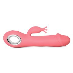 Pink Rechargeable Silicone Rabbit 19.5 cm-thumb-2