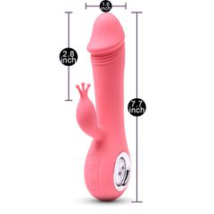 Pink Rechargeable Silicone Rabbit 19.5 cm-thumb-5