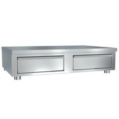 Ανοξείδωτη Διπλή Συρταριέρα Καφέ 80x70x20cm Dominox SKA-086-2S