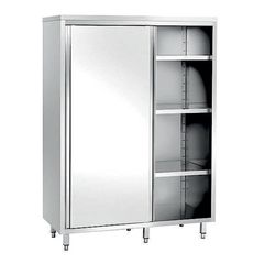 Ντουλάπα Σκευών με Συρόμενες Πόρτες 140x70x180cm Dominox EDR-147-3R