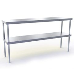 Ανοξείδωτη Επιτραπέζια Διπλή Ραφιέρα 138x30x70cm Dominox RTR-143-2R