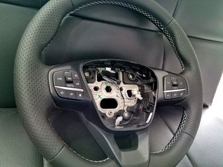 ΓΝΗΣΙΟ ΔΕΡΜΑΤΙΝΟ ΤΙΜΟΝΙ FORD FIESTA MK8, MONT. 2018, ΜΕ ΧΕΙΡΙΣΤΗΡΙΑ ΚΑΙ CRUISE CONTROL -thumb-2