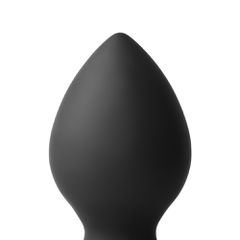7-Speed Black Silicone Vibrating Anal Plug-thumb-2