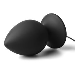 7-Speed Black Silicone Vibrating Anal Plug-thumb-1