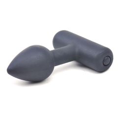 Waterproof Black Silicone Vibrating Anal Plug I-thumb-1