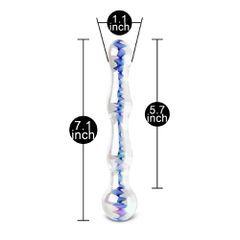 Blue Color Wavy Glass Massager-thumb-3