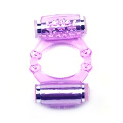 Purple Color Dual Vibrators Cock Ring
