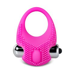 Pink Vibrating Cock Ring with Clitoral Stimulator 3 cm