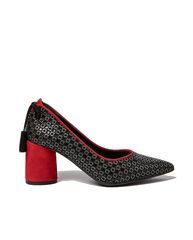 Dansi Leather Pumps 3380 Antracite - Rojo