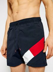 Ανδρικό Μαγιό Tommy Hilfiger Βερμούδα Flag Medium Drawstring Μπλε Σκούρο