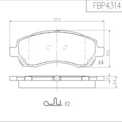 ΤΑΚΑΚΙΑ ΜΠΡΟΣΤΑ FI.BA FBP4314