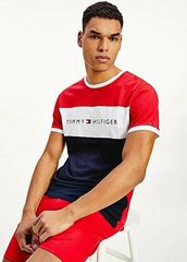 Ανδρικό T-shirt Tommy Hilfiger Logo Flag Κόκκινο