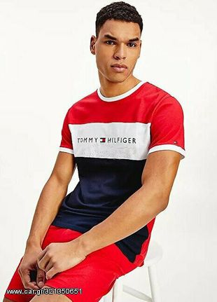 Ανδρικό T-shirt Tommy Hilfiger Logo Flag Κόκκινο