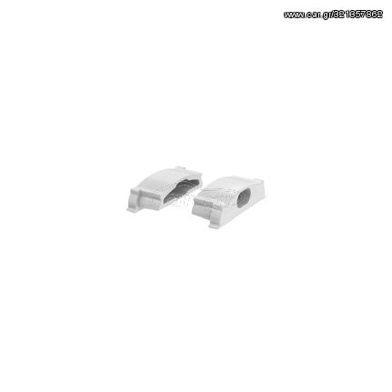 SET OF GREY PLASTIC END CAPS FOR P114N, 1 WITHOUT HOLE & 1 WITH HOLE ACA EP114N