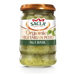 Σάλτσα Πέστο Βιολογική Sacla Organic Vegetarian Basil Pesto Gluten Free 190g