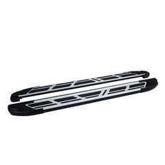 Σκαλοπάτια πλευρικά ασημί Sapphire V2 για Porsche Cayenne (9PA-E1) 2τμχ