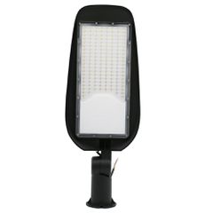 LED φωτιστικό δρόμου SMD 200W ψυχρό λευκό 5500K 20000lm IP65 με αντικεραυνική προστασία IK08 & σπαστό βραχίονα Φ60mm δέσμη 140°x85° 100-265VAC 722x268x98mm