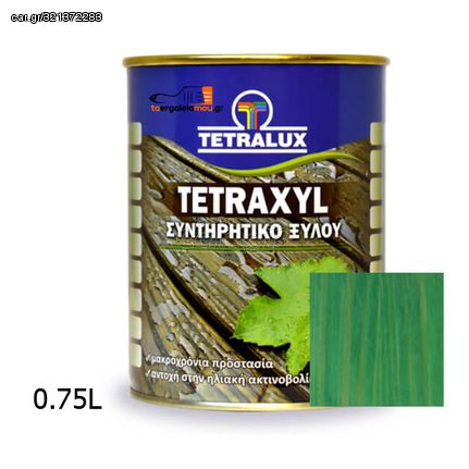 Συντηριτικό ξύλου διαλύτου 289 Πράσινο Tetraxyl Tetralux - 0.75lt