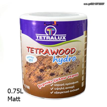 Βερνίκι ξύλου νερού Matt Tetrawood hydro Tetralux - 0.75lt