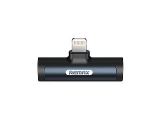Remax RL-LA03i Αντάπτορας από Lighting Male σε Lighting Female και Jack 3.5mm,Μαύρος