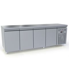 Ψυγείο Πάγκος Συντήρησης με 4 Πόρτες και Μοτέρ 260x70x86cm Dominox PSI-267-4F