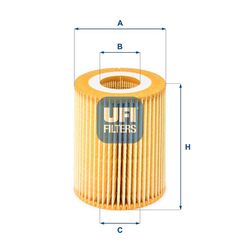 UFI 25.069.00 Φίλτρο λαδιού A642 180 0009