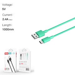 XO NB156 USB Καλώδιο Φόρτισης για Type-C Πράσινο