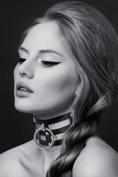 Wide Black Fetish Necklace