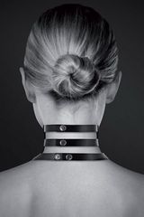 Wide Black Fetish Necklace-thumb-2