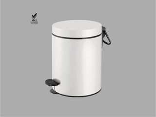 Sanco Waste Bins Χαρτοδοχείο 5lt Soft Closing System Λευκό ματ 90680-Μ101