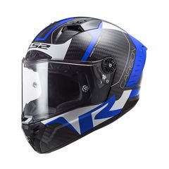 ΚΡΑΝΟΣ FULL FACE FF805 CARBON THUNDER RACING 1 GLOSS BLUE WHITE| LS2