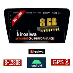 KIROSIWA 8GB + 128GB SKODA OCTAVIA 7 (2013 - 2020) Android οθόνη αυτοκίνητου με GPS WI-FI (ηχοσύστημα αφής 10" ιντσών OEM Youtube Playstore MP3 USB Radio Bluetooth Mirrorlink DSP Apple Carplay Android