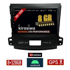 KIROSIWA 8GB + 128GB MITSUBISHI OUTLANDER (2006 - 2012) Android οθόνη αυτοκίνητου με GPS WI-FI (ηχοσύστημα αφής 9" ιντσών OEM Youtube Playstore MP3 USB Radio Bluetooth Mirrorlink DSP Apple Carplay And
