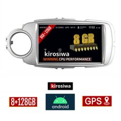 KIROSIWA 8GB + 128GB TOYOTA YARIS (2011 - 2020) Android οθόνη αυτοκίνητου με GPS WI-FI (ηχοσύστημα αφής 9" ιντσών OEM Youtube Playstore MP3 USB Radio Bluetooth Mirrorlink DSP Apple Carplay Android Aut