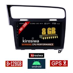 KIROSIWA 8GB + 128GB VOLKSWAGEN GOLF 7 (μετά το 2013) Android οθόνη αυτοκίνητου με GPS WI-FI (VW ηχοσύστημα αφής 10" ιντσών OEM Youtube MP3 USB Radio Bluetooth Mirrorlink DSP Apple Carplay Android Aut