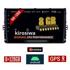 KIROSIWA 8GB + 128GB VOLKSWAGEN T-ROC (μετά το 2017) Android οθόνη αυτοκίνητου με GPS WI-FI (VW ηχοσύστημα αφής 9" ιντσών OEM Youtube Playstore MP3 USB Radio Bluetooth Mirrorlink DSP Apple Carpla