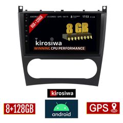 KIROSIWA 8GB + 128GB MERCEDES C (W203) - CLC (2004 - 2008) Android οθόνη αυτοκίνητου με GPS WI-FI (ηχοσύστημα αφής 9" ιντσών OEM Youtube Playstore MP3 USB Radio Bluetooth Mirrorlink DSP Apple Carplay
