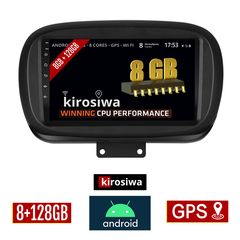KIROSIWA 8GB + 128GB FIAT 500X (μετά το 2014) Android οθόνη αυτοκίνητου με GPS WI-FI (ηχοσύστημα αφής 9" ιντσών OEM Youtube Playstore MP3 USB Radio Bluetooth Mirrorlink DSP Apple Carplay Android
