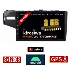 KIROSIWA 8GB + 128GB HONDA JAZZ (μετά το 2013) Android οθόνη αυτοκίνητου με GPS WI-FI (ηχοσύστημα αφής 10" ιντσών OEM Youtube Playstore MP3 USB Radio Bluetooth Mirrorlink DSP Apple Carplay Android Aut