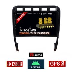 KIROSIWA 8GB + 128GB PORSCHE CAYENNE (2002 - 2011) Android οθόνη αυτοκίνητου με GPS WI-FI (ηχοσύστημα αφής 9" ιντσών OEM Youtube Playstore MP3 USB Radio Bluetooth Mirrorlink DSP Apple Carplay Android