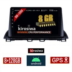 KIROSIWA 8GB + 128GB MAZDA 3 (μετά το 2014) Android οθόνη αυτοκίνητου με GPS WI-FI (ηχοσύστημα αφής 9" ιντσών OEM Youtube Playstore MP3 USB Radio Bluetooth Mirrorlink DSP 4x60W Apple Carplay Andr