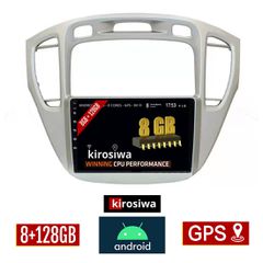 KIROSIWA 8GB + 128GB TOYOTA HIGHLANDER (2002 - 2009) Android οθόνη αυτοκίνητου με GPS WI-FI (ηχοσύστημα αφής 9" ιντσών OEM Youtube Playstore MP3 USB Radio Bluetooth Mirrorlink DSP Apple Carplay Androi