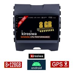 KIROSIWA 8GB + 128GB FORD EDGE (μετά το 2015) Android οθόνη αυτοκίνητου με GPS WI-FI (ηχοσύστημα αφής 9" ιντσών Youtube Playstore MP3 USB Radio Bluetooth Mirrorlink DSP Apple Carplay Android Auto 4G S