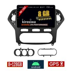 KIROSIWA 8GB + 128GB FORD MONDEO (2007 - 2010) Android οθόνη αυτοκίνητου με GPS WI-FI (ηχοσύστημα αφής 10" ιντσών OEM Youtube Playstore MP3 USB Radio Bluetooth Mirrorlink DSP Apple Carplay Android Aut