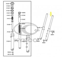 Καλάμι Πηρουνιού Αριστερό Kymco Venox.250 2001 - 2003 51500-KED9-900-NJA