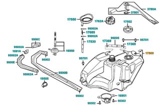 Ρεζερβουάρ Kymco Supe-r 9 50S 2006 - 2007 17500-KGB5-900