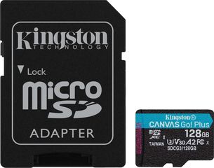 Kingston SDCG3/128GB microSD Memory Card 128GB Canvas Go! Plus