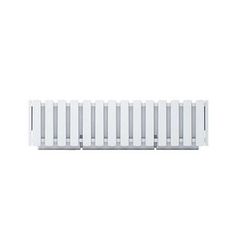 PROSPERPLAST Γλάστρα Boardee Fence Λευκή 58x18x16,2cm DDEF600-S449